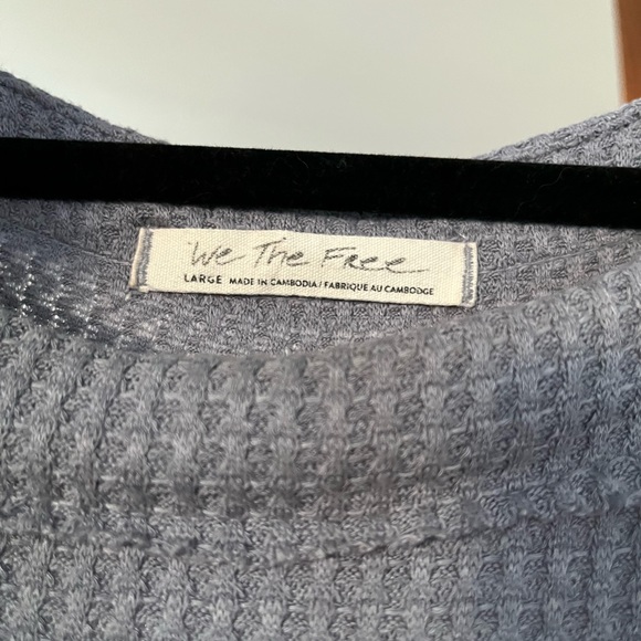 Free People We the Free Pacific Waffle Knit Tunic Length Long Sleeve Thermal szL - Picture 7 of 9
